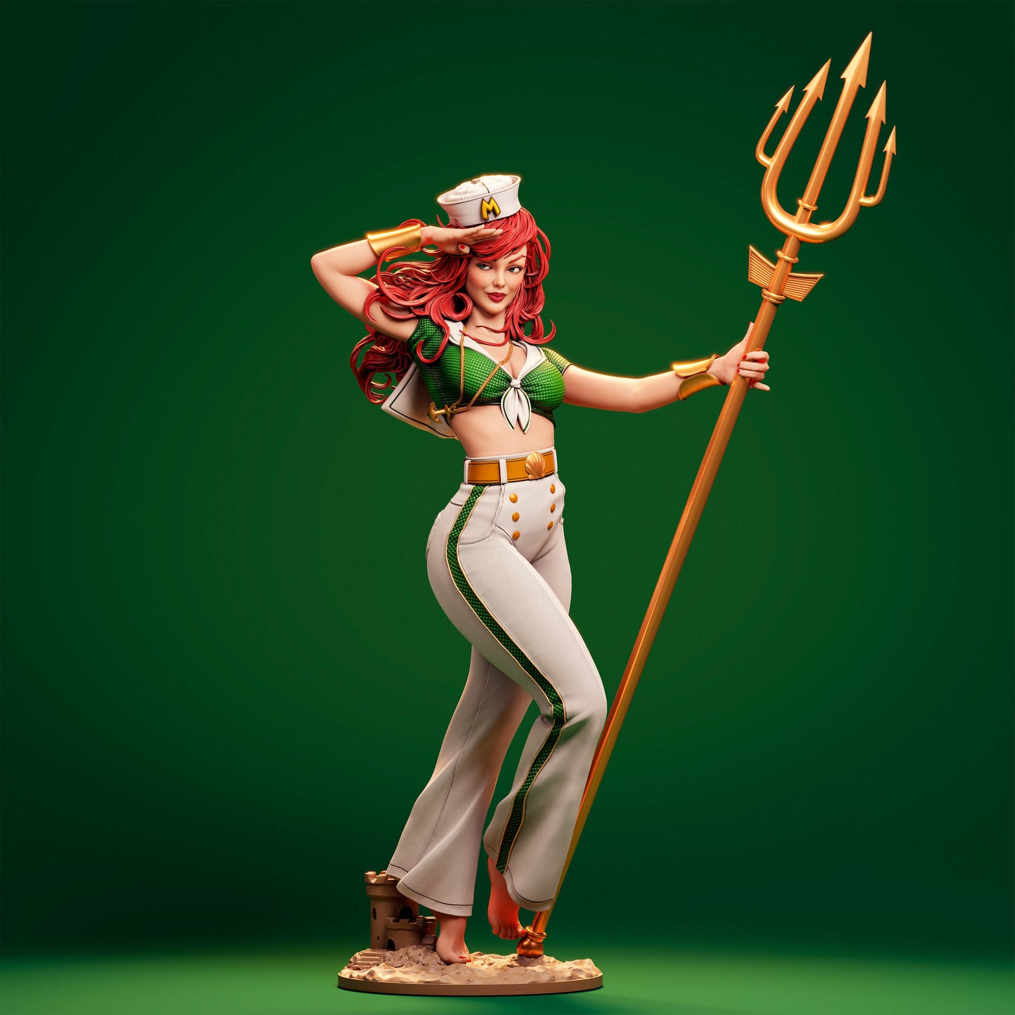 Ocean Queen Bombshell 3d printed Statue by DePaula for Abe3d *unpainted*