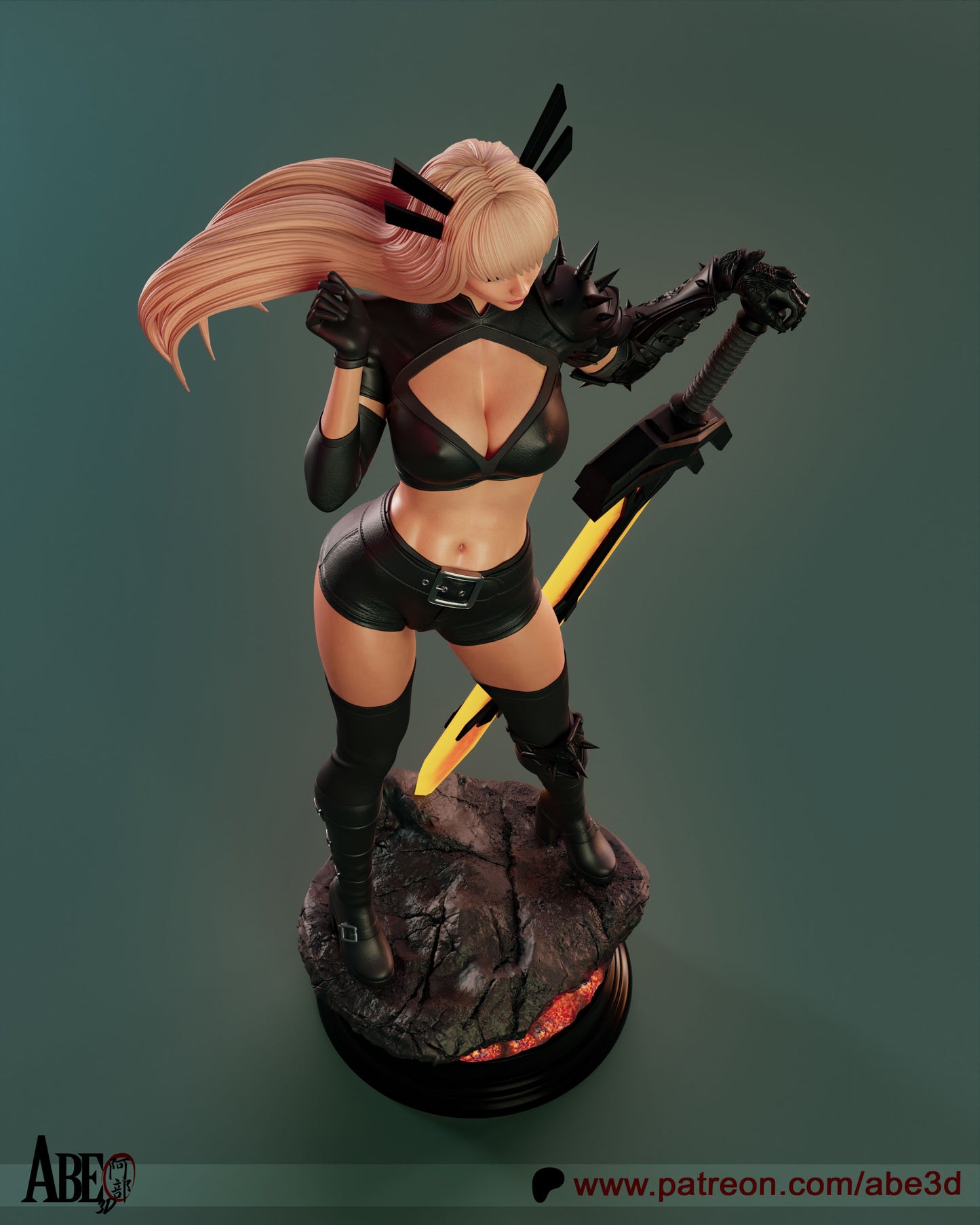 Demon queen Mutant 3d printed Statue by Abe3d *unpainted*