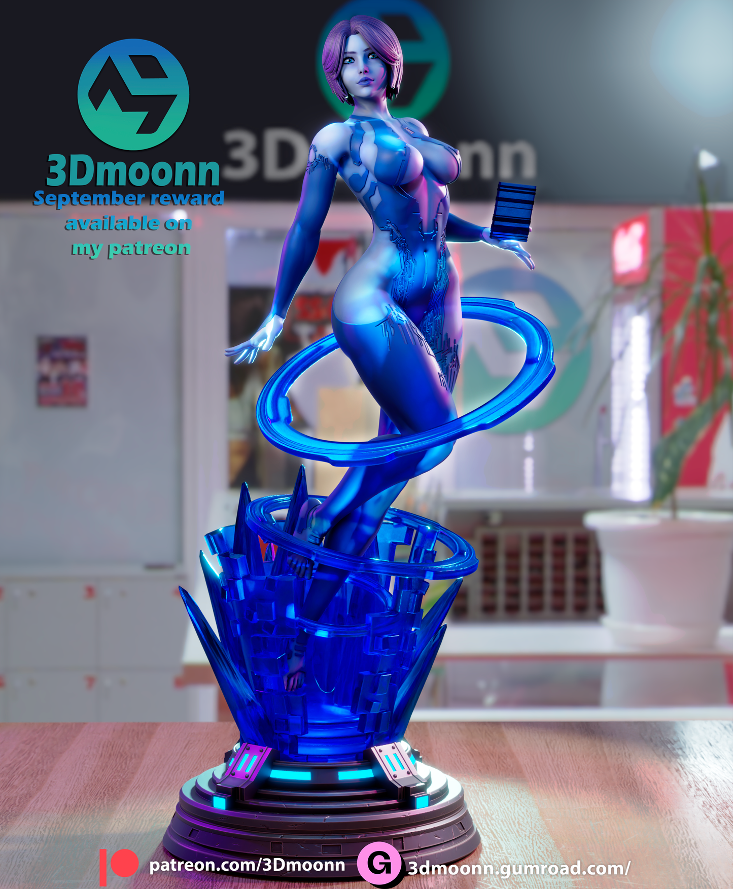 AI hologram Companion Figure by 3DMOONN *unpainted kit*