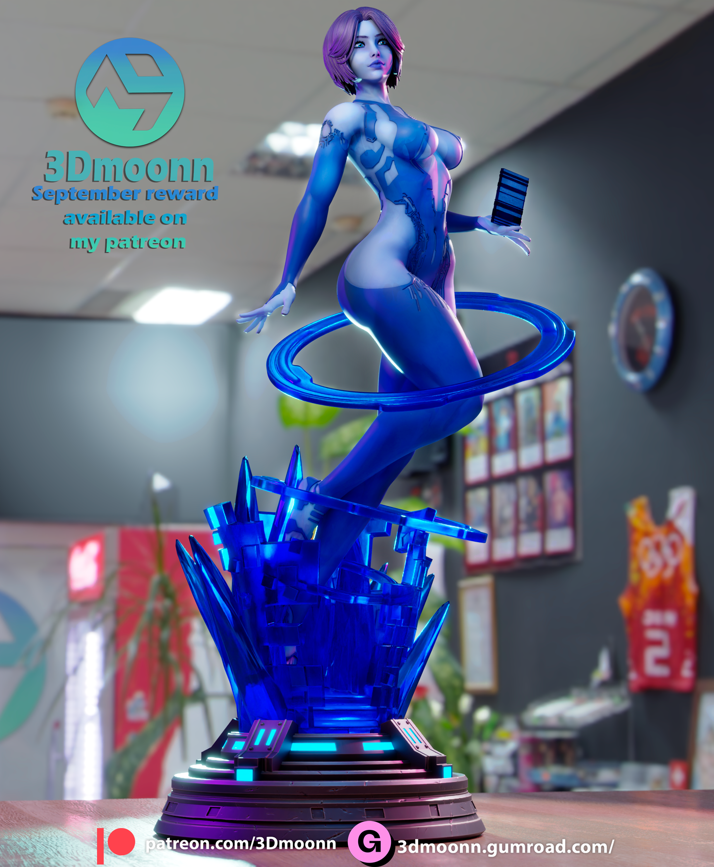 AI hologram Companion Figure by 3DMOONN *unpainted kit*