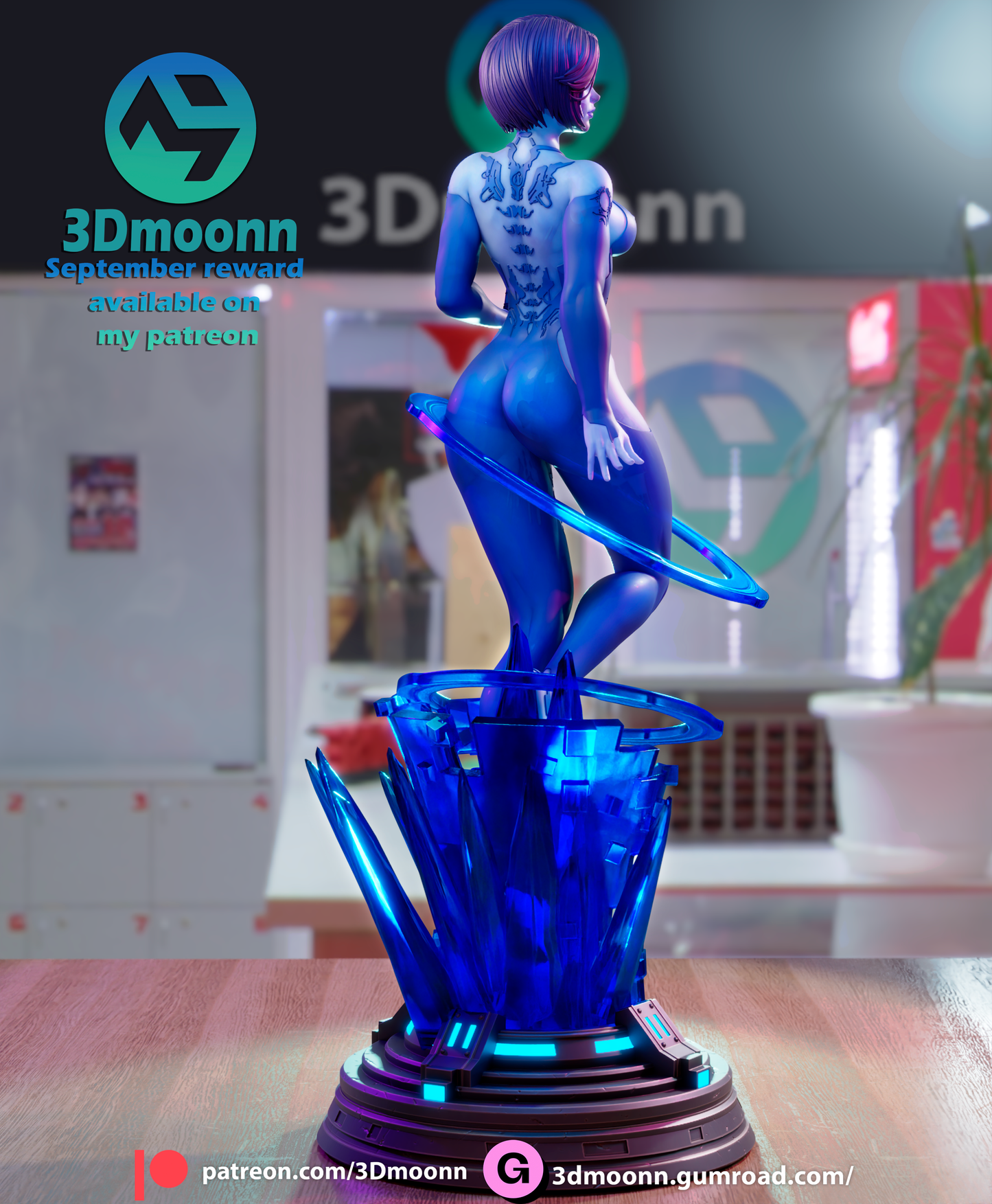 AI hologram Companion Figure by 3DMOONN *unpainted kit*