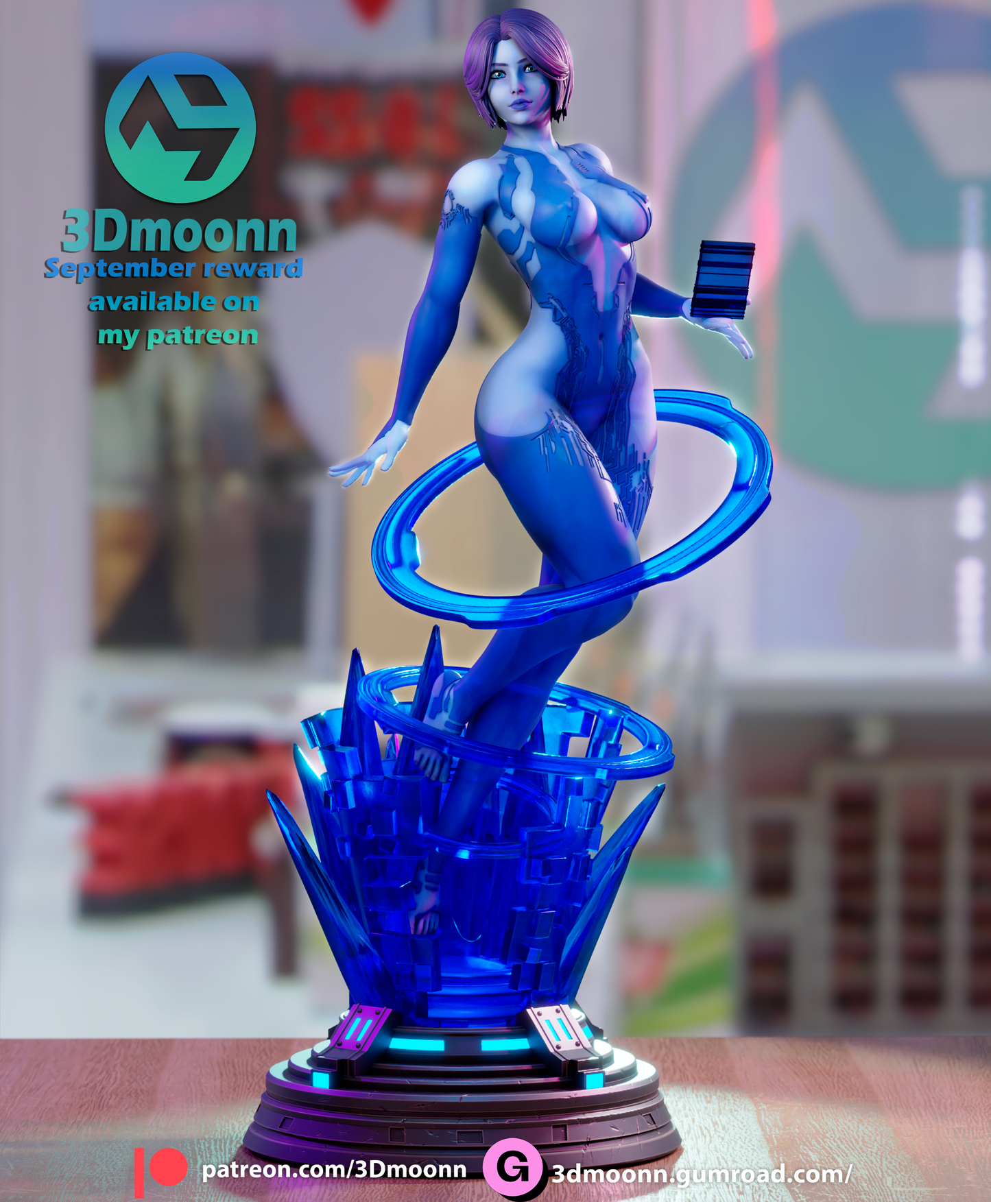 AI hologram Companion Figure by 3DMOONN *unpainted kit*