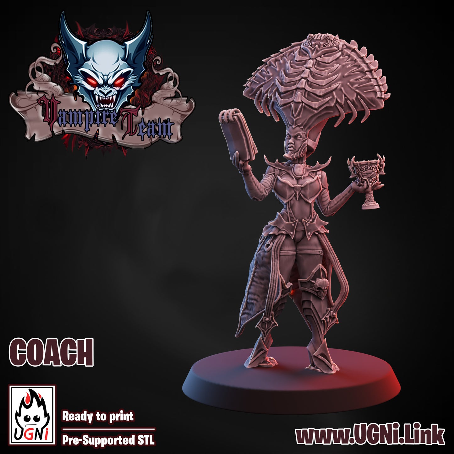 Full Vampire Team fantasy Football Team- with support staff - by Ugni
