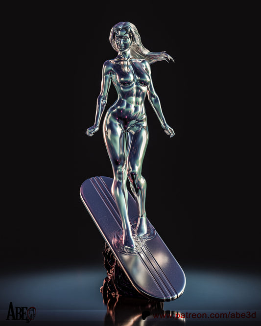 Cosmic Surfer 3d printed Statue by Abe3d *unpainted*