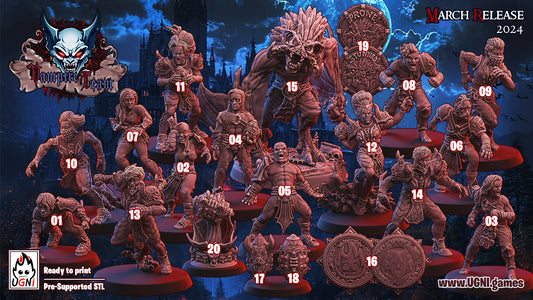 Full Vampire Team fantasy Football Team- with support staff - by Ugni