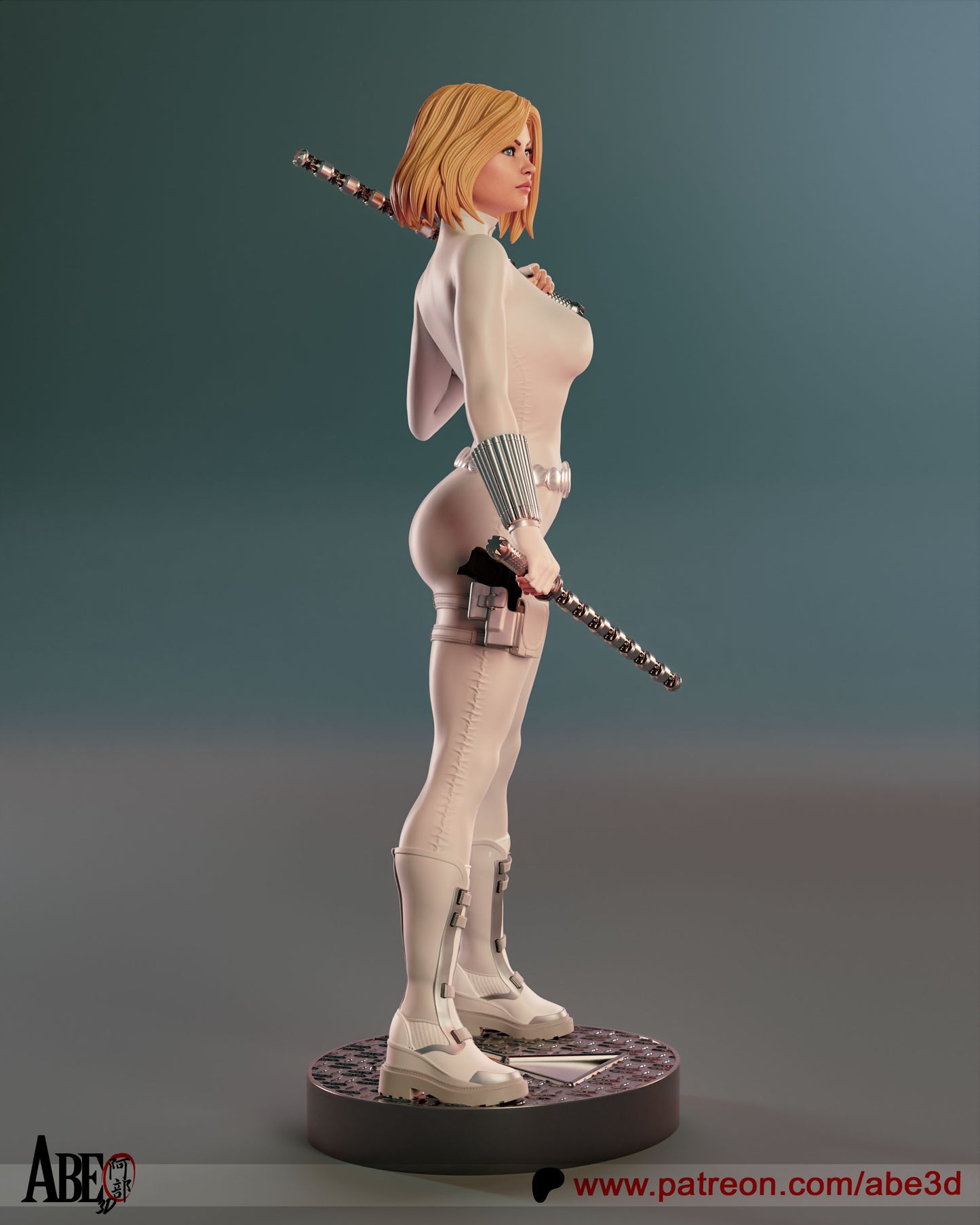Cold war Spy 3d printed Statue by Abe3d *unpainted*